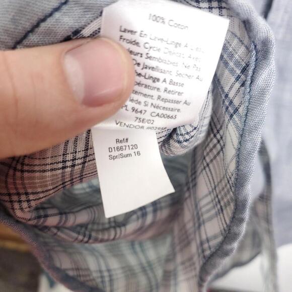 Eddie Bauer Shirt Mens Size XL Classic Fit Button Front Front Pocket Gray - Picture 8 of 9